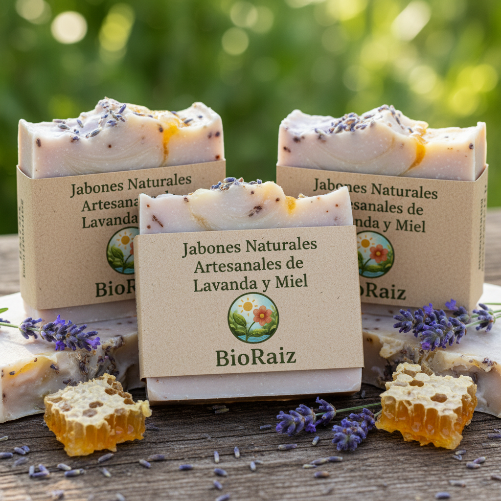 Jabón miel y lavanda